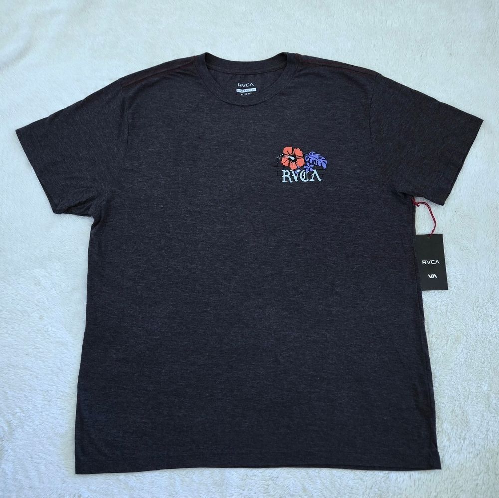 RVCA🏄♂️ "Floral Park" Vintage Dye Slim Fit Graphic Tee👕 - NWT - Picture 13 of 16